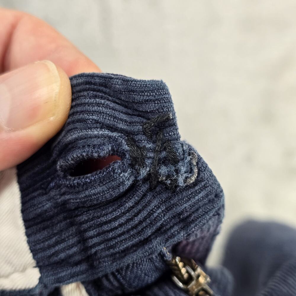 J.CREW Relaxed Corduroy Pants Mens 34x32 (Fits 33x30) Blue Ski Embroidered - Picture 5 of 14